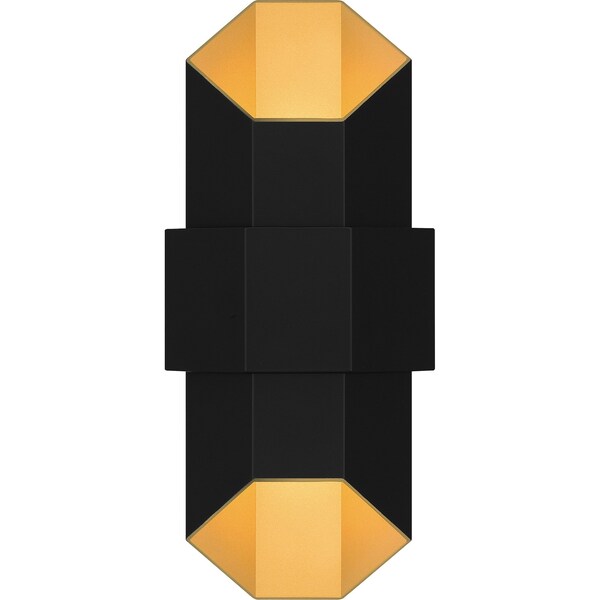 Quoizel Chasm Outdoor Wall Led Light Matte Black Gold CHS8307MBKG - main